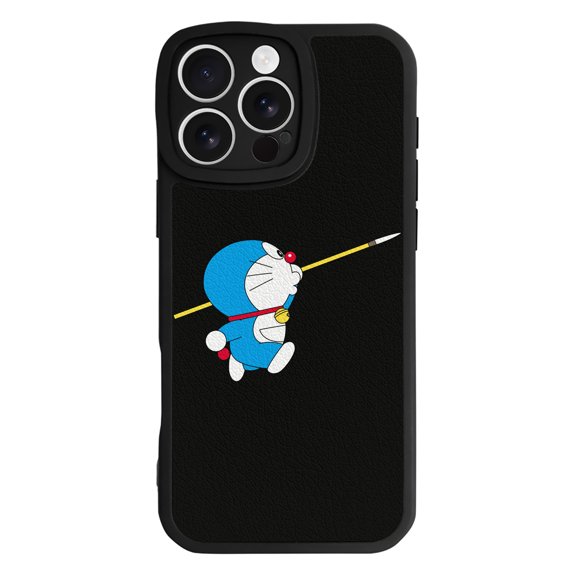 （画像用） ドラえもん Doraemon 【iPhone 16シリーズ対応】シリコンスマホケース（レザー調） 材質：シリコン